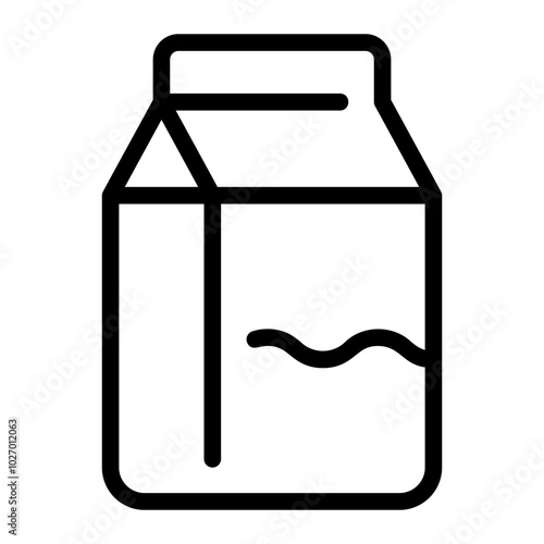 milk carton line icon