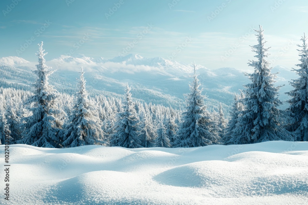 Winter season background created with Generative AI Winter season background created with Generative AI