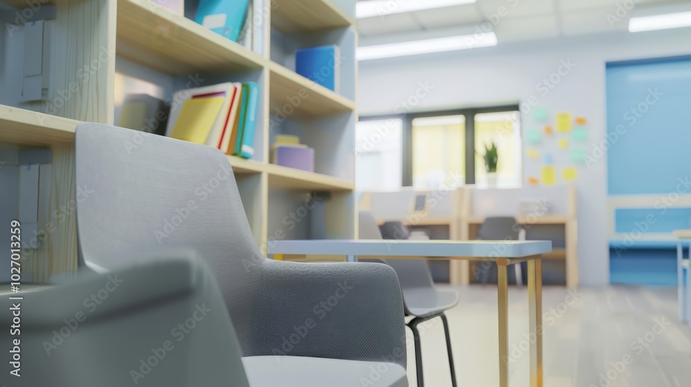 Modern school interior setup Modern school interior setup
