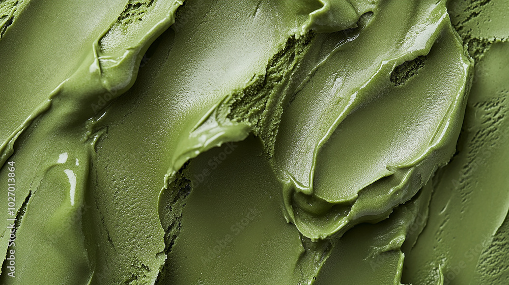 Fototapeta premium Delicious matcha ice cream with a smooth rich texture