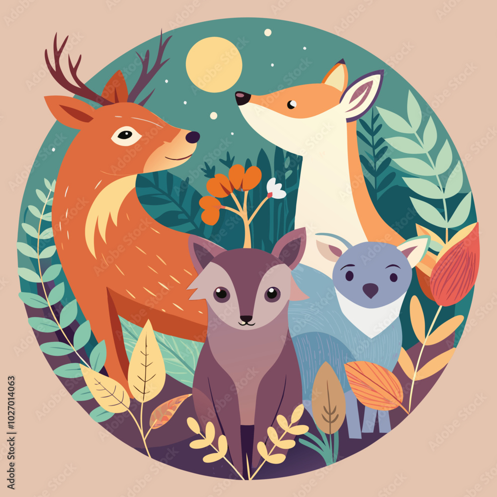 Fototapeta premium set of owls