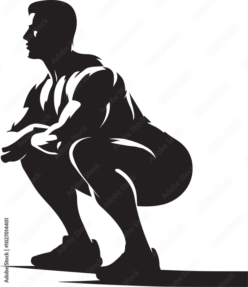 Fototapeta premium workout silhouette vector design