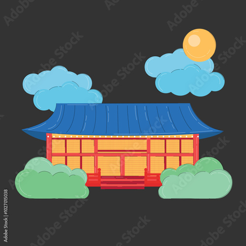 Korean traditional item vector illustration