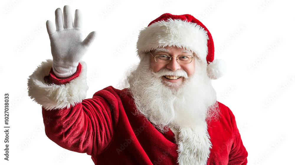 Naklejka premium santa claus with a bag