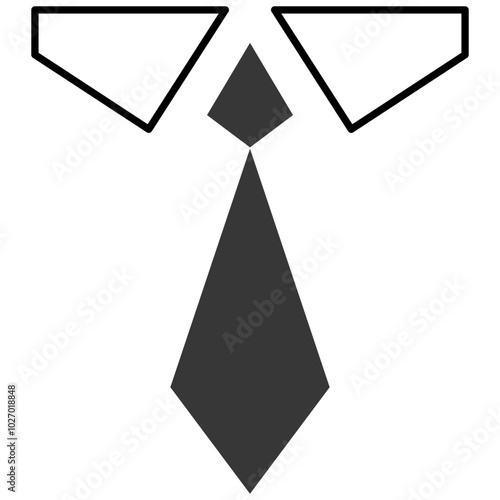 ネクタイとシャツのシンプルなイメージイラスト