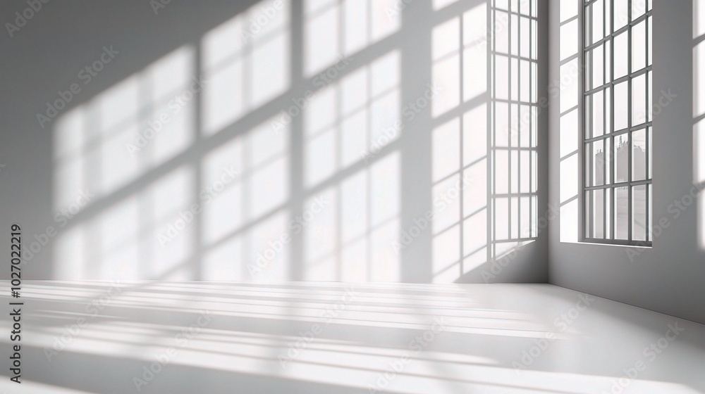 Bright Interior with Window Shadows Bright Interior with Window Shadows