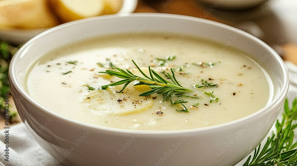 Creamy Potato and Leek Soup in a Bowl Creamy Potato and Leek Soup in a Bowl