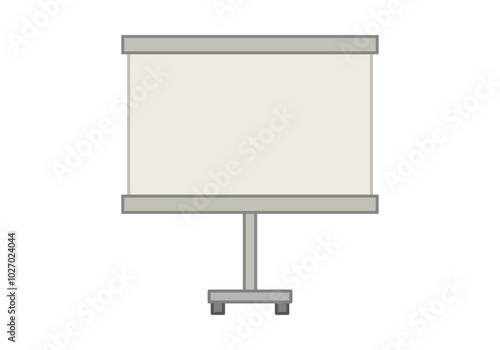 Pizarra y pantalla blanca de proyector 