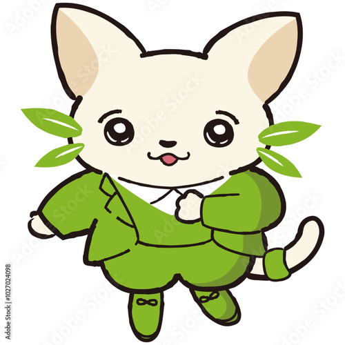 自然環境・植物がモチーフの猫キャラクターイラスト