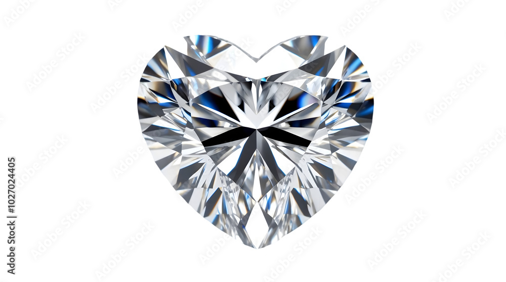 Heart shaped diamond isolated on white background Heart shaped diamond isolated on white background