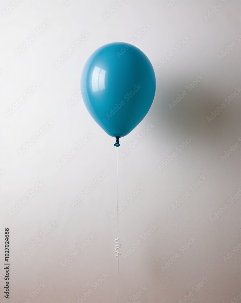 a balloon floating upward on plain white background a balloon floating upward on plain white background