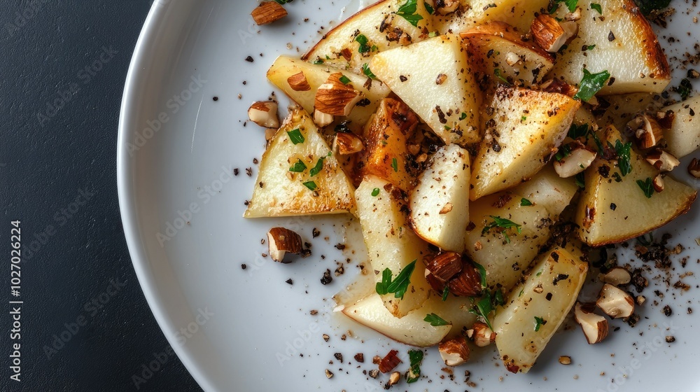 Roasted Celeriac and Apple Slices with Hazelnuts Roasted Celeriac and Apple Slices with Hazelnuts