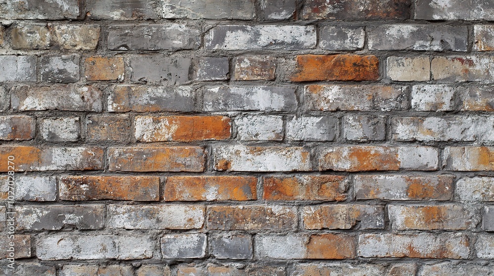 Textured Gray and Orange Brick Wall Background Textured Gray and Orange Brick Wall Background