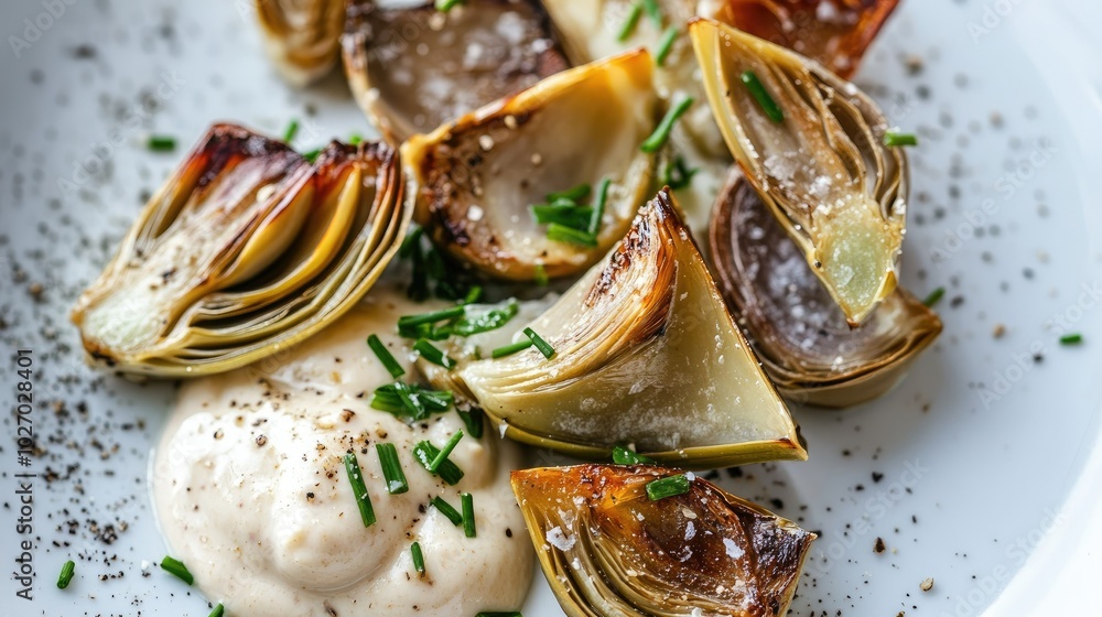 Vegan Roasted Artichoke Hearts with Creamy Dip Vegan Roasted Artichoke Hearts with Creamy Dip