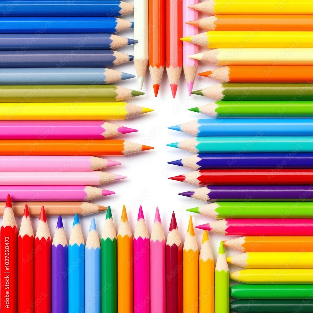 Color pencils isolated on white background Color pencils isolated on white background