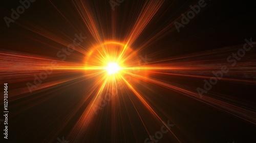 Bright Starburst with Radiant Light Effects