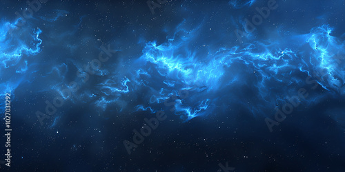 Stars and clouds in a ark night sky, Night sky full of stars and clouds.