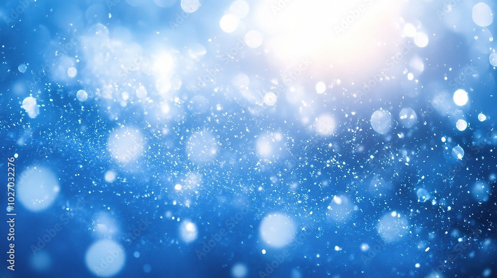 Sparkling Blue Background with Bokeh Effect Sparkling Blue Background with Bokeh Effect