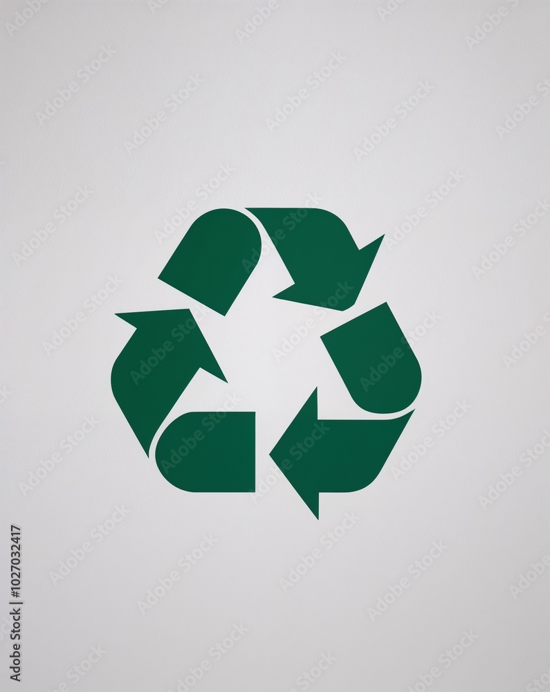 a recycling symbol with arrows on plain white background a recycling symbol with arrows on plain white background