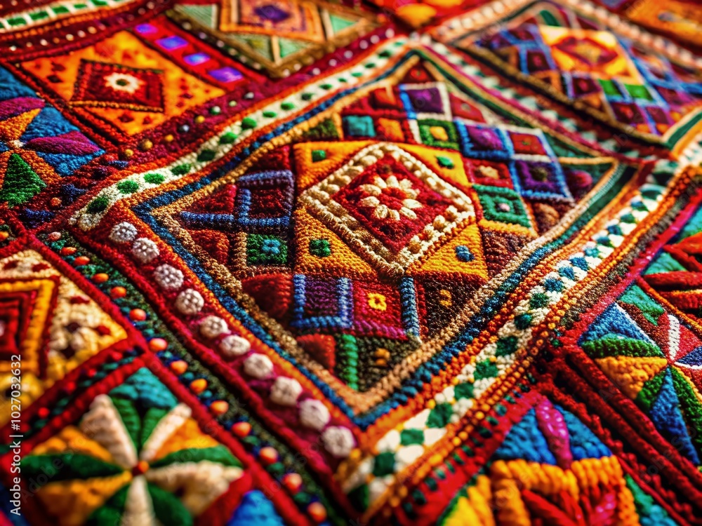 Fototapeta premium Stunning High Depth of Field Capture of Parchi Design Elements for Textile and Art Applications