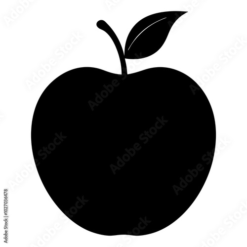 Apple silhouette vector. Apple. Silhouette. Vector