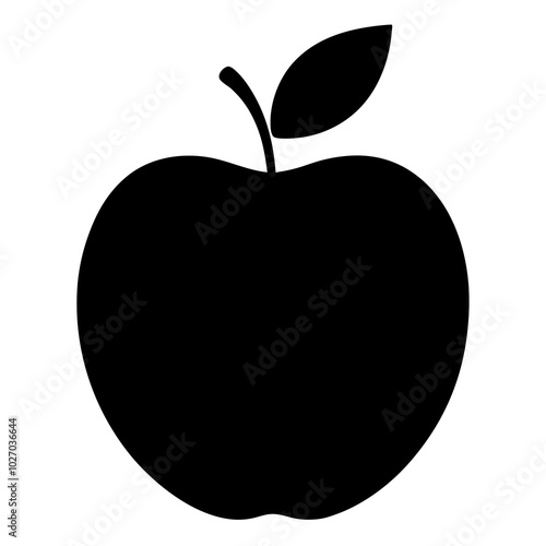 Apple silhouette vector. Apple. Silhouette. Vector