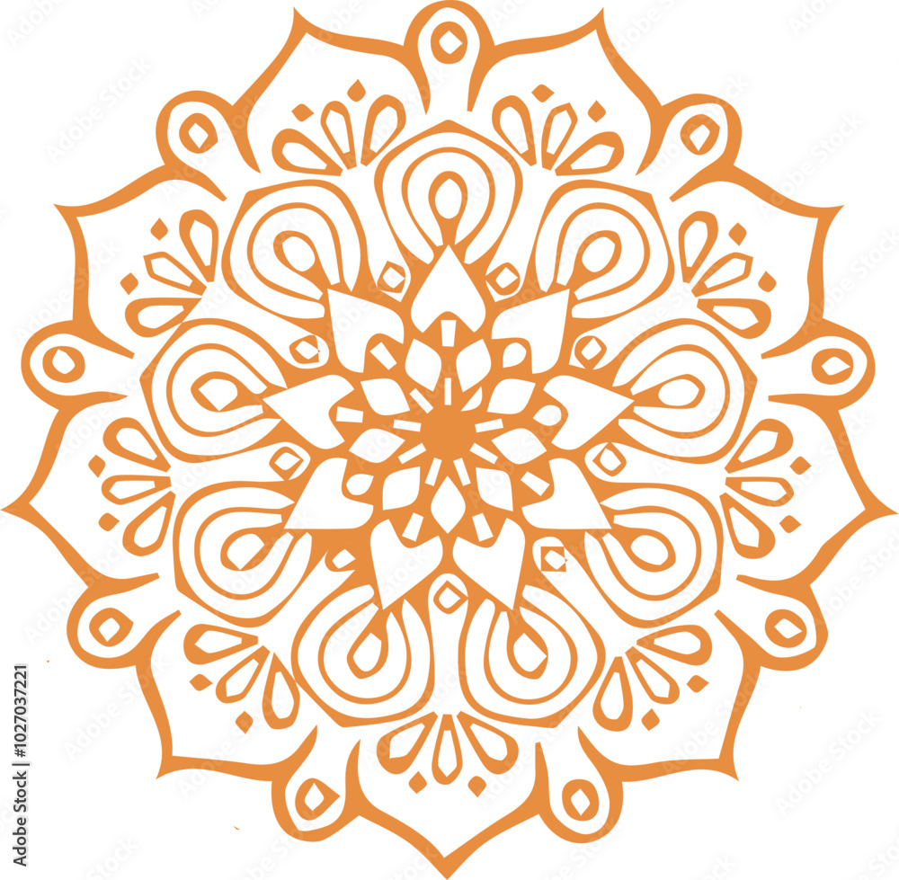 Beautiful flower art and mandala vector design