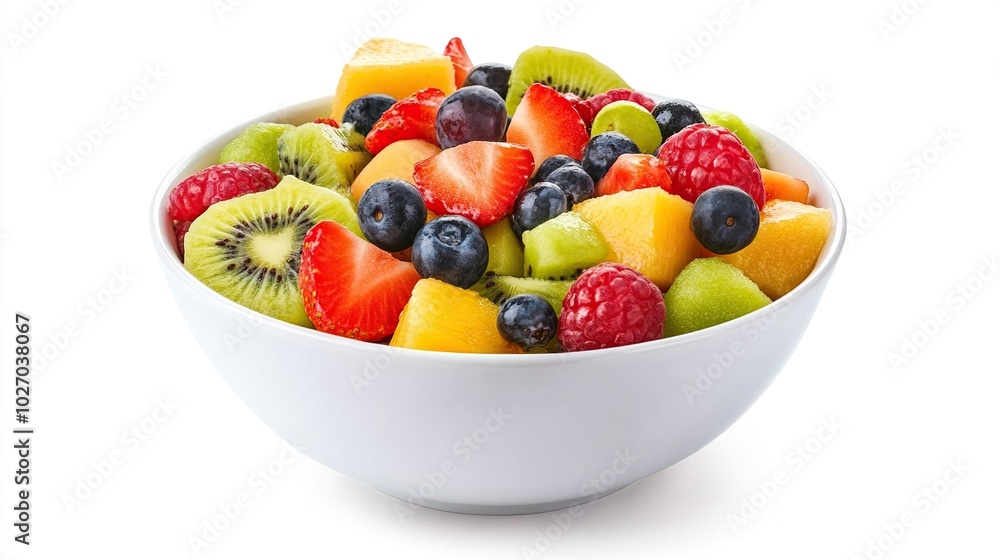 Mixed Fruit Salad in bowl isolated on white background Mixed Fruit Salad in bowl isolated on white background