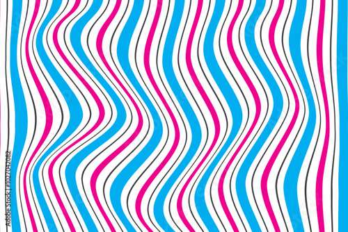  simple abstract sky pink black color wavy distort stripes line pattern a colorful pattern of the word blue in white and red