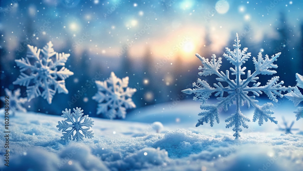 Stunning winter background featuring beautiful snowflakes, perfect for seasonal decor and holiday themes with a captivating high depth of field that Stunning winter background featuring beautiful snowflakes, perfect for seasonal decor and holiday themes with a captivating high depth of field that