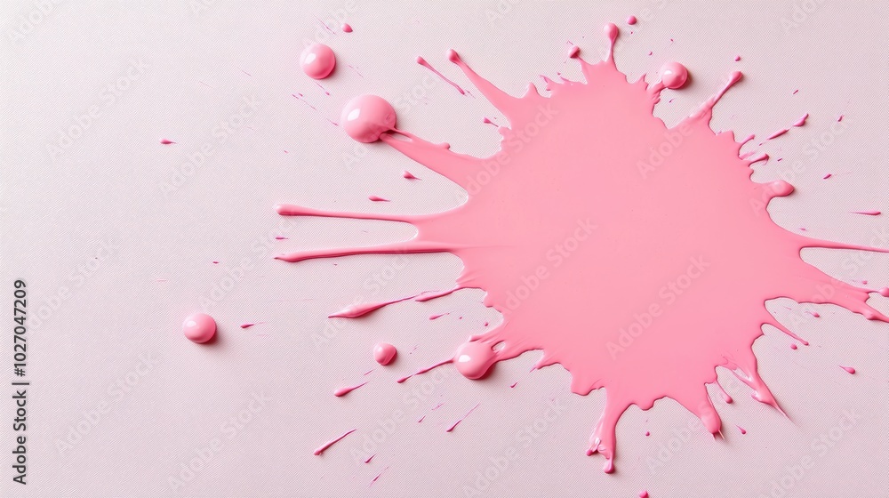 A blank canvas splattered with vibrant pink paint, suggesting the beginning of a creative journey fueled by scientific inspiration. A blank canvas splattered with vibrant pink paint, suggesting the beginning of a creative journey fueled by scientific inspiration.