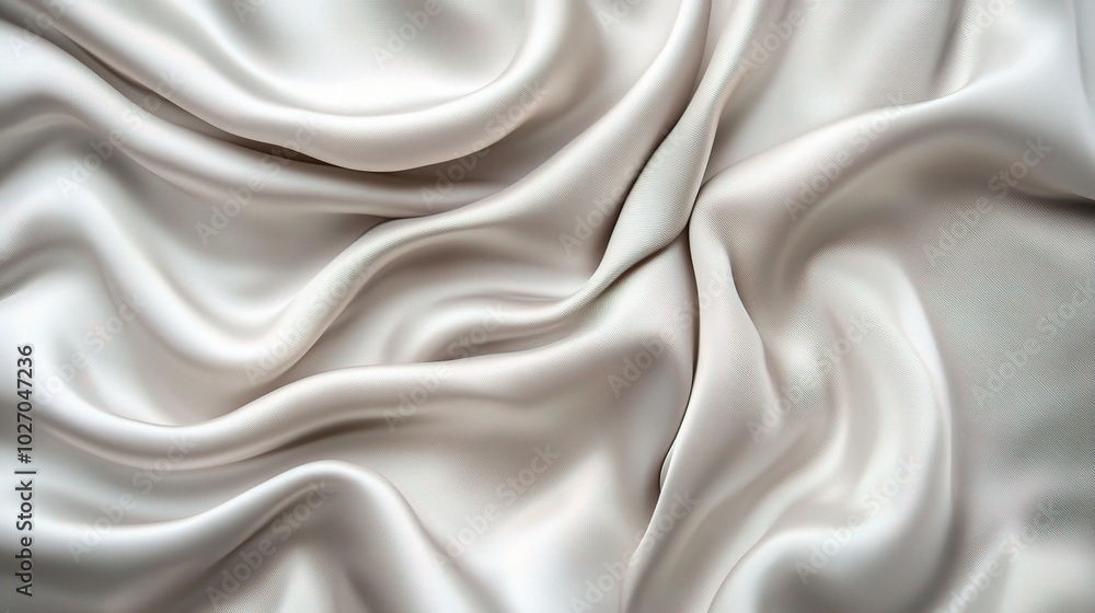 Fototapeta premium Elegant White Satin Fabric Texture