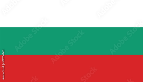 Flag of Bulgaria
Bulgarian National Flag, White, Green, and Red Tricolor, Bulgarian Flag , flat vector