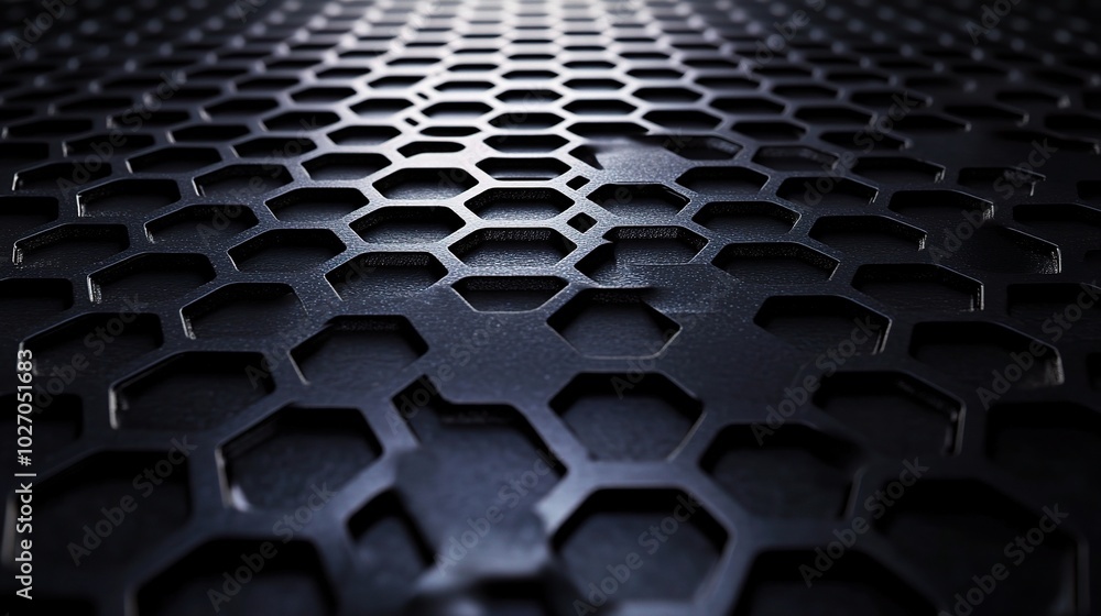Fototapeta premium Abstract Metal Honeycomb Pattern Background