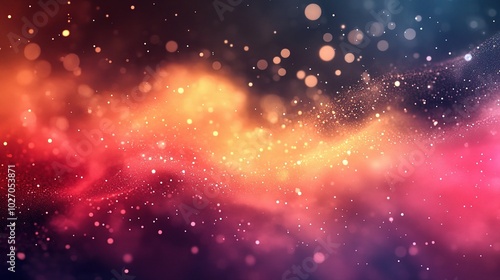 Abstract Colorful Bokeh Background with Sparkling Effect