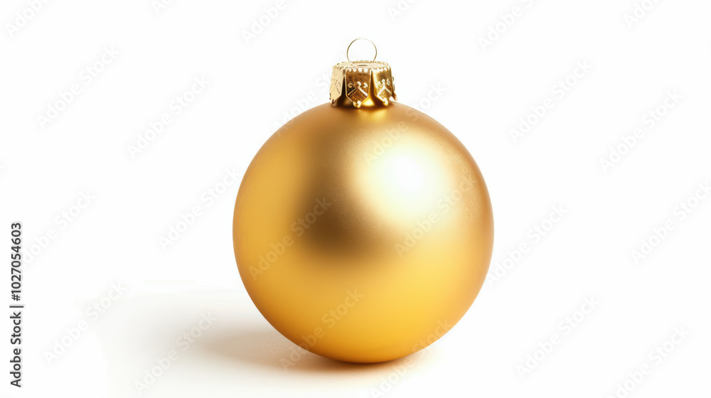 shiny gold Christmas ornament with smooth surface and decorative cap, perfect for holiday decorations and festive celebrations shiny gold Christmas ornament with smooth surface and decorative cap, perfect for holiday decorations and festive celebrations