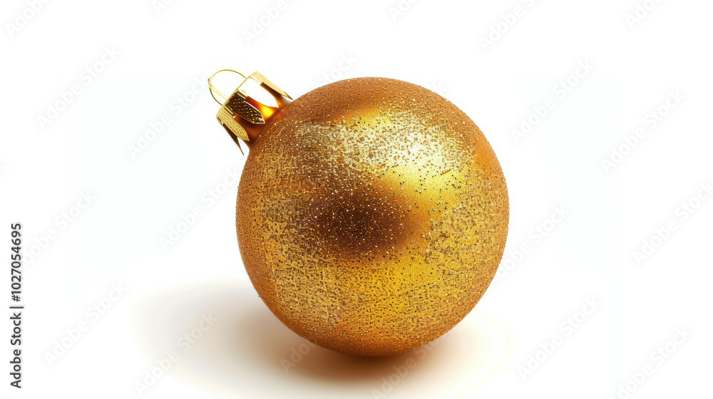 shiny gold Christmas ornament with textured surface and golden cap, perfect for festive decorations and holiday celebrations shiny gold Christmas ornament with textured surface and golden cap, perfect for festive decorations and holiday celebrations