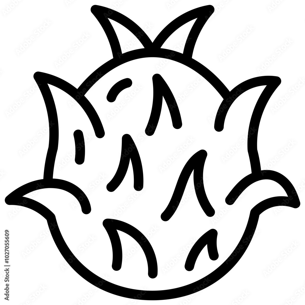dragon fruit icon. dragon fruit symbol for your web design dragon fruit icon. dragon fruit symbol for your web design