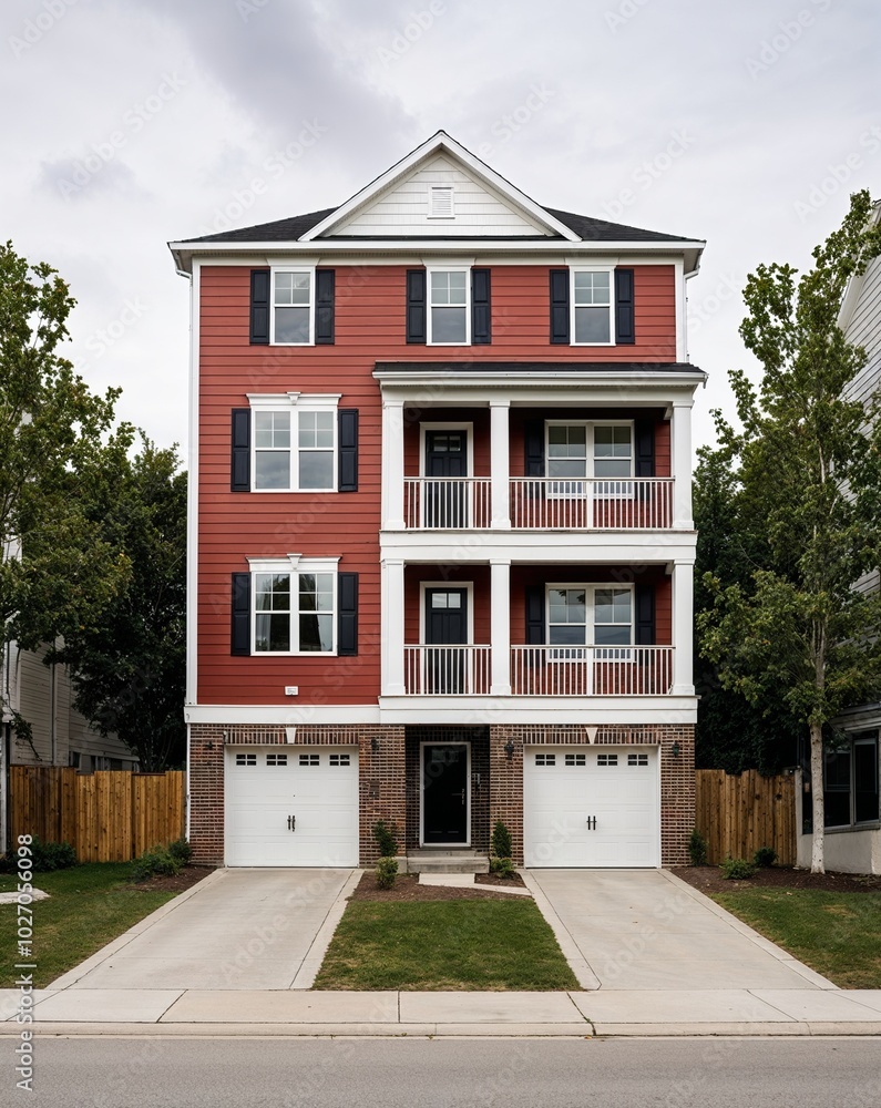 a split level house on plain white background a split level house on plain white background