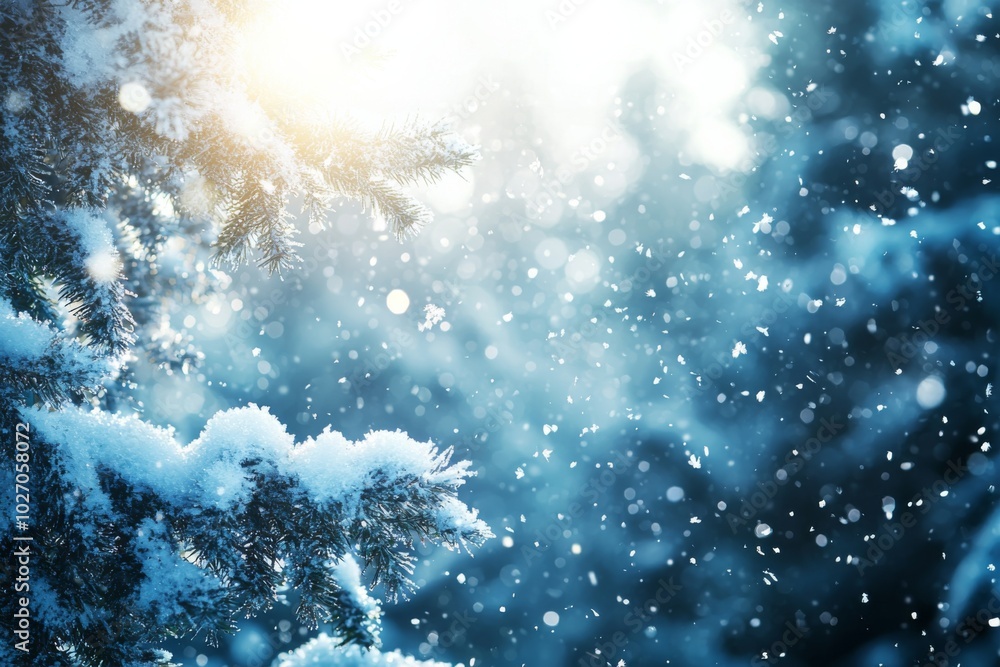 Obraz premium Winter season background created with Generative AI