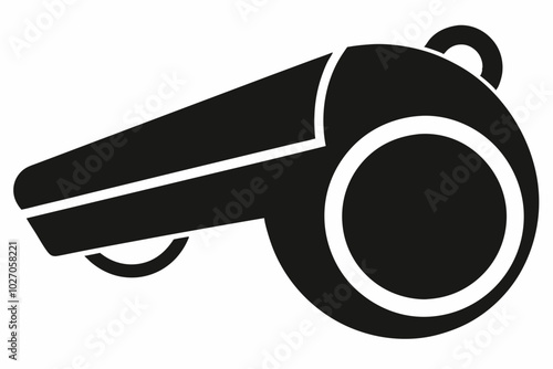 Whistle icon vector, Sports match whistles, games and races sign symbol silhouette