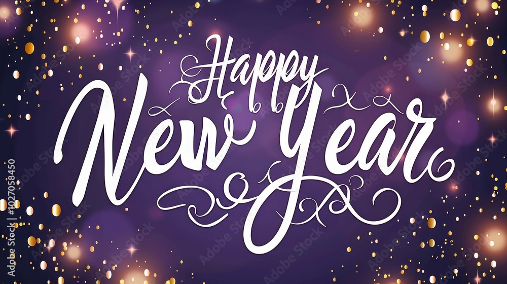 A purple background with gold glitter A purple background with gold glitter