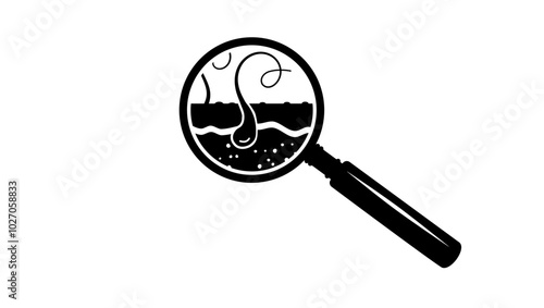 Dermatology symbol, black isolated silhouette