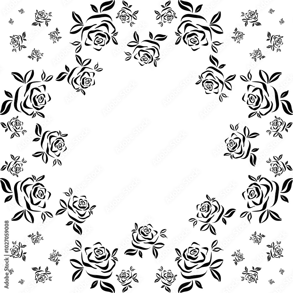 A beautiful black roses flower frame,festive decor,transparent background A beautiful black roses flower frame,festive decor,transparent background