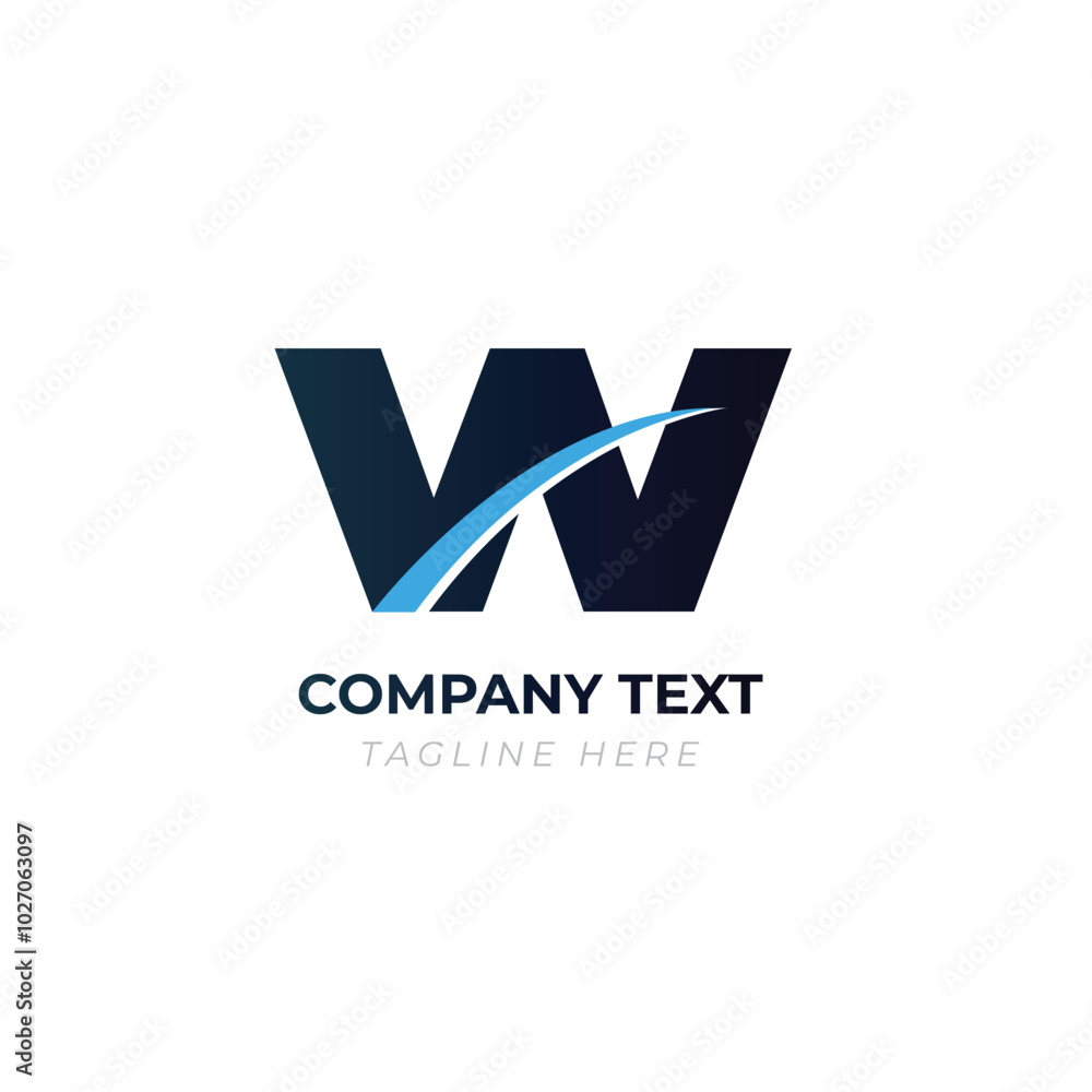 w Shaped blue steak a Unique and Memorable Logo for business w Shaped blue steak a Unique and Memorable Logo for business