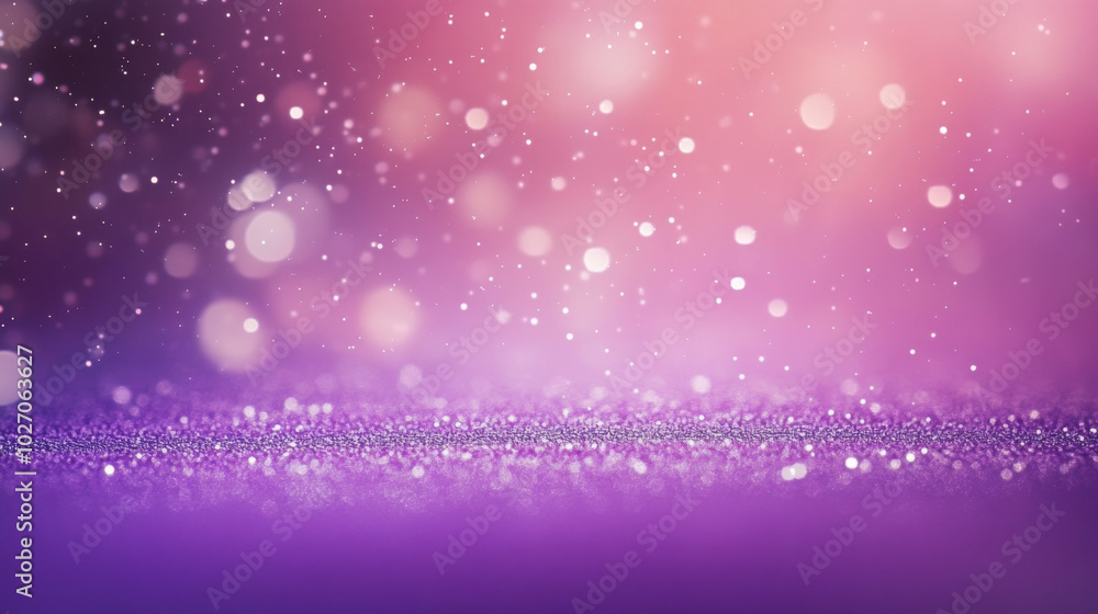 A vibrant background sparkling with purple tones and soft bokeh effects A vibrant background sparkling with purple tones and soft bokeh effects