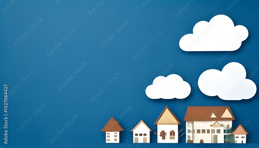 Abstract 3D cute Thai style village. Abstract 3D cute Thai style village.
