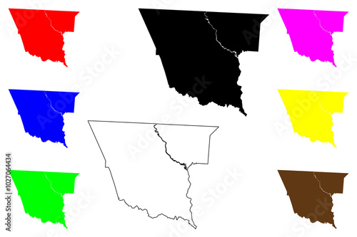 Cherokee County, State of South Carolina (U.S. county, United States of America, USA, U.S., US) map vector illustration, scribble sketch Cherokee map photo