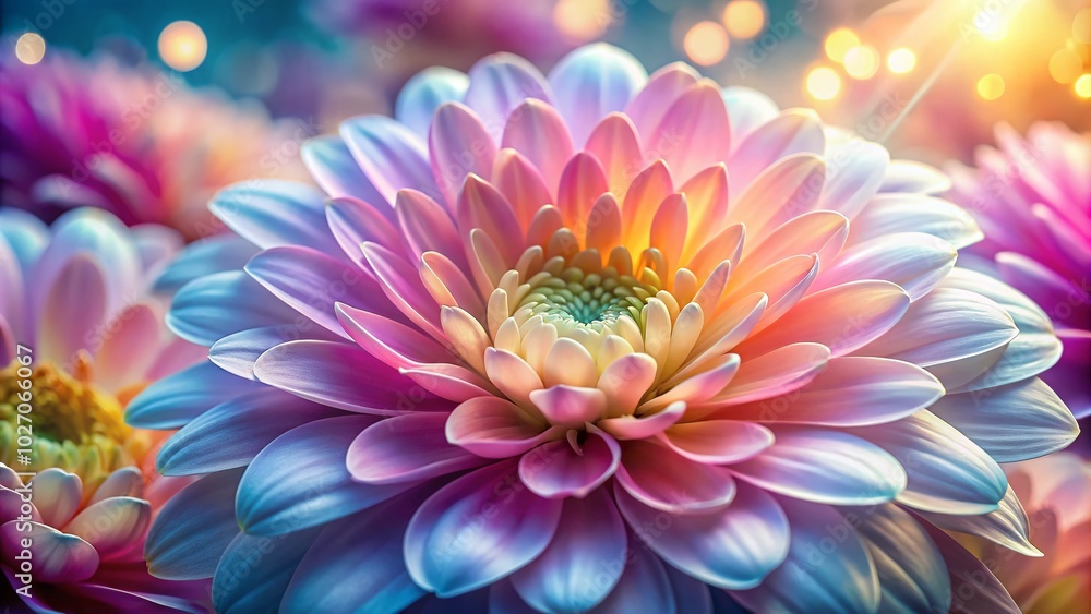 Translucent petals and glowing elements create an ethereal femininity in conceptual photography, blending delicate beauty with enchanting light for a