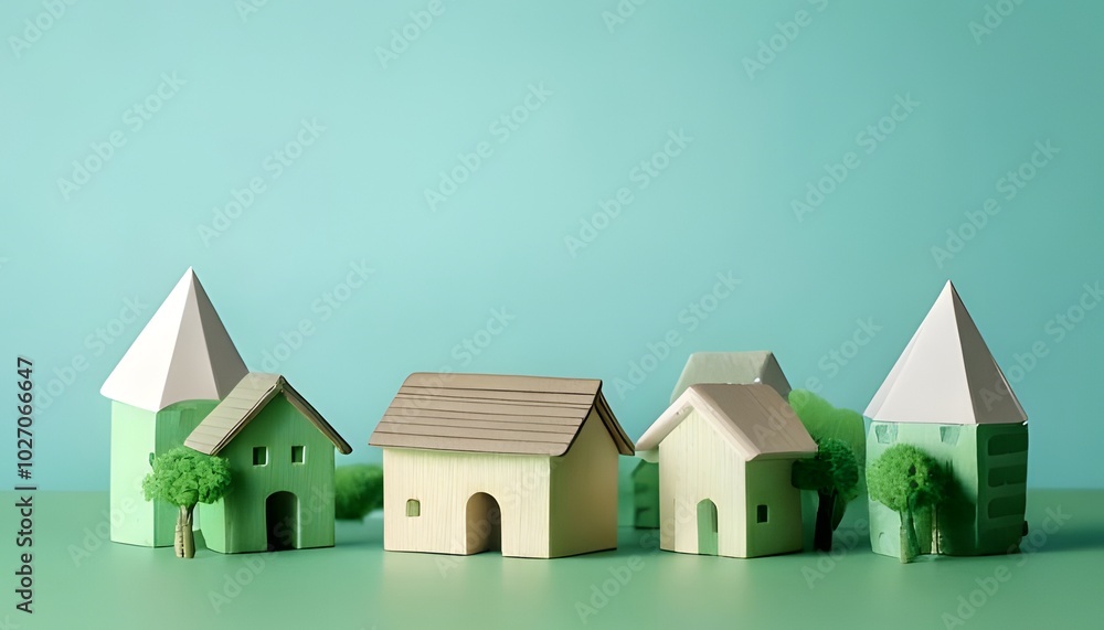 Abstract 3D cute Thai style village. Abstract 3D cute Thai style village.
